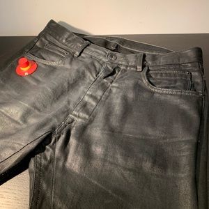Rick Owens Waxed Torrence Cut Denim pants